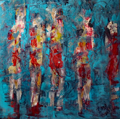 SILHOUETTES NOCTURNES van JACQUES DONNEAUD, Schilderij te koop op Singulart