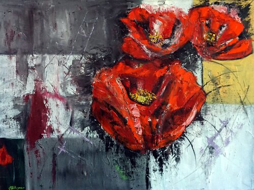 Flowers von Eva Lászlóné Wágner, Malerei kaufen auf Singulart