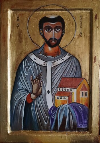 St. Ágoston von Eva Lászlóné Wágner, Malerei kaufen auf Singulart
