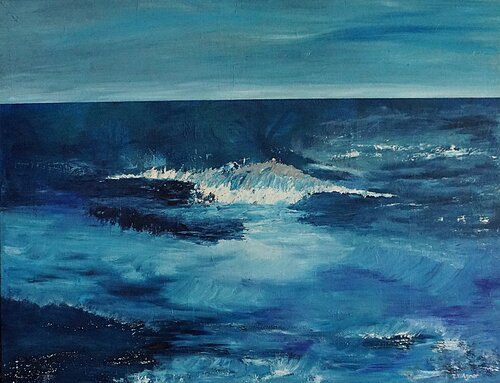 The Ocean by Eva Lászlóné Wágner, Painting for Sale on Singulart