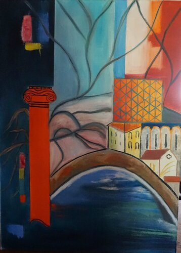 Twilight currents van Eva Lászlóné Wágner, Schilderij te koop op Singulart