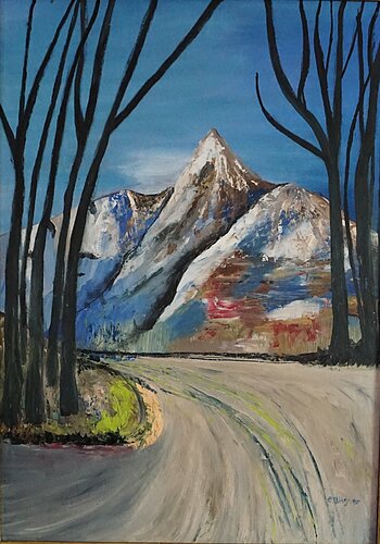 Mountain lights von Eva Lászlóné Wágner, Malerei kaufen auf Singulart