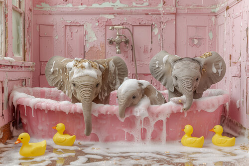 L'heure du bain  - Villa abandonnée, France 2046 - (Papier Hahnemühle FineArt Pearl, 285g/m2). Francis Meslet