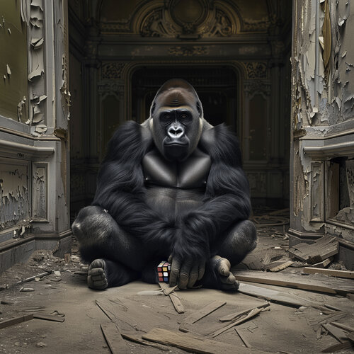 Lake of Attention  - Palais abandonné, Allemagne, 2046 - (Papier Hahnemühle FineArt Pearl, 285g/m2). von Francis Meslet, Digital kaufen auf Singulart