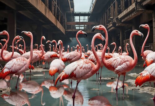 Fly Me To The Earth, abandoned Steel Mill, Belgium 2048 - (Papier Hahnemühle FineArt Pearl, 285g/m2). di Francis Meslet, Digitale in vendita su Singulart