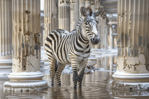 Zebra Crossing - (Papier Hahnemühle FineArt Pearl, 285g/m2). de Francis Meslet, Digital a la venta en Singulart