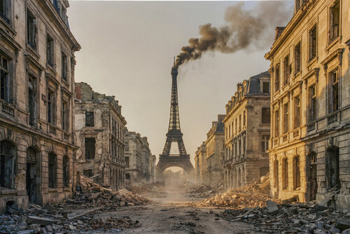 14 mn later - Paris 2050 Series - (Paper Hahnemühle FineArt Pearl, 285g/m2). di Francis Meslet, Digitale in vendita su Singulart