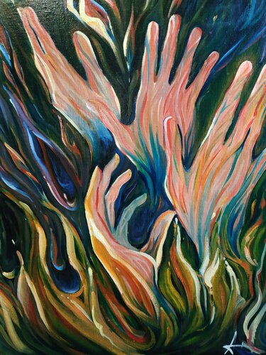 FIRE van Sarrés, Schilderij te koop op Singulart