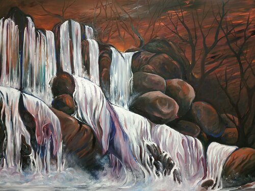 WATERFALL di Sarrés, Pittura in vendita su Singulart