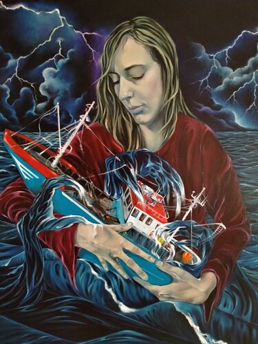 MOTHER SEA van Sarrés, Schilderij te koop op Singulart