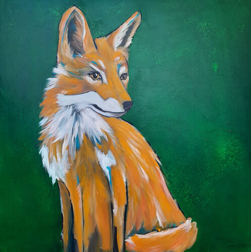 Look - Fuchs von Barbara Dräger, Malerei kaufen auf Singulart