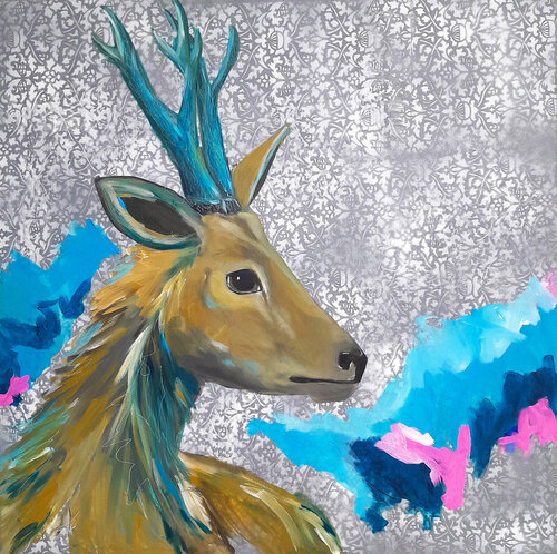 Rehbock par Barbara Dräger, Peinture en vente sur Singulart