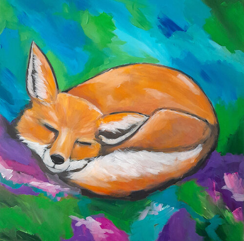 Fuchs - In meinen Träumen par Barbara Dräger, Peinture en vente sur Singulart