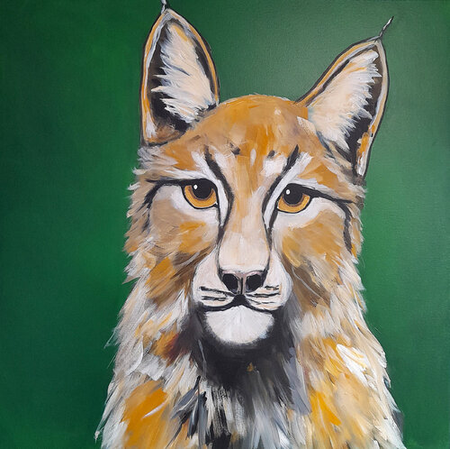 Luchs par Barbara Dräger, Peinture en vente sur Singulart