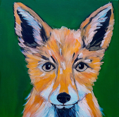 Fuchs - Little Friend von Barbara Dräger, Malerei kaufen auf Singulart