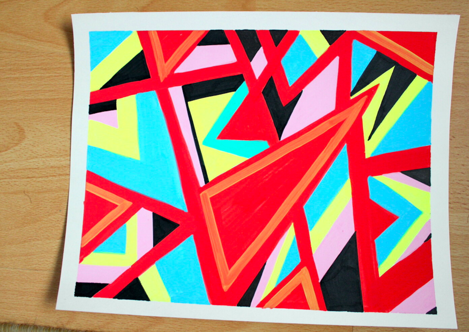 絵画 abstract painting Abstract Cityscape New York Taxis - Canvas Wall Art | Andrej