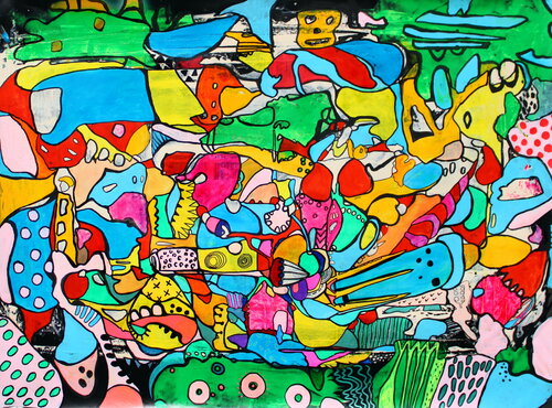 526. Wonderful colorful power of love de Veera Zukova, Pintura a la venta en Singulart