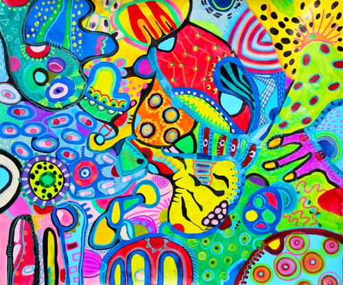 527. Fun Joy Colors Inspiration di Veera Zukova, Pittura in vendita su Singulart