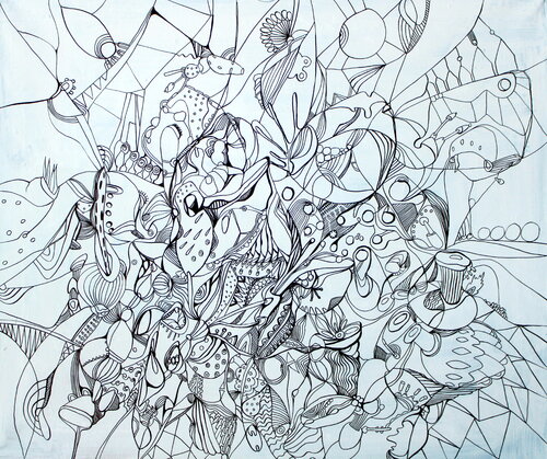 241. Sometimes you can not find the truth because you are searching in details while the whole endless truth is just everywhere. di Veera Zukova, Pittura in vendita su Singulart