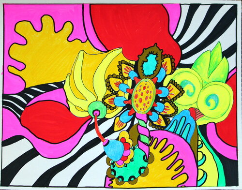 589. Vibrant Abstract Artwork/ Live session on TikTok par Veera Zukova, Peinture en vente sur Singulart