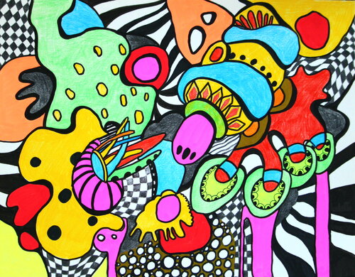 598. Sweet colorful abstract sensation/ live session on TikTok von Veera Zukova, Malerei kaufen auf Singulart