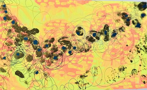 643. Light Neon Abstract Composition Veera Zukova