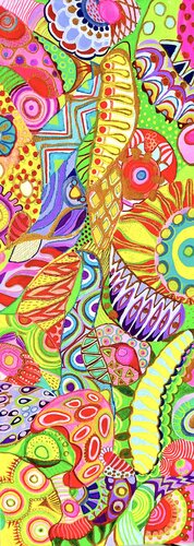 632. Colorful Home Decoration Abstraction: Vibrant Acrylic Painting on Canvas by Veera Zukova, 油畫 for Sale on Singulart