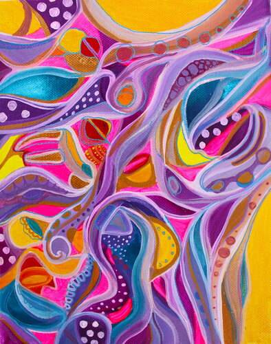 237. A Beautiful Morning In Springtime With Birds Singing And A Warm Cup Of Fresh Coffee par Veera Zukova, Peinture en vente sur Singulart