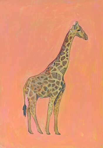 401. Giraffe: Majestic Elegance on Canvas by Veera Zukova, 油畫 for Sale on Singulart