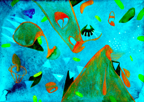 190. Wonderful Magic Sky Full of Stars: A Dreamy Exploration of Celestial Beauty par Veera Zukova, Peinture en vente sur Singulart