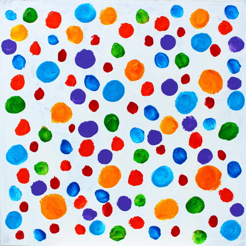 272. Confetti: A Joyful Burst of Color and Celebration par Veera Zukova, Peinture en vente sur Singulart