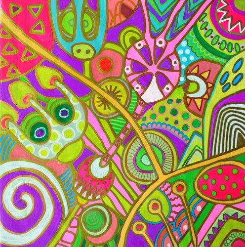 320. Sole: Radiant Abstract Medley on MDF par Veera Zukova, Peinture en vente sur Singulart