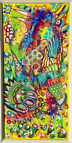 627. Colorful Fantasy Abstract Composition par Veera Zukova, Peinture en vente sur Singulart