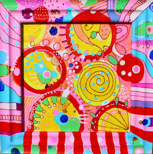 285. Happy soul: A Burst of Joy and Color par Veera Zukova, Peinture en vente sur Singulart
