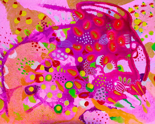 246. Magnificent underwater love flowing in endless time di Veera Zukova, Pittura in vendita su Singulart
