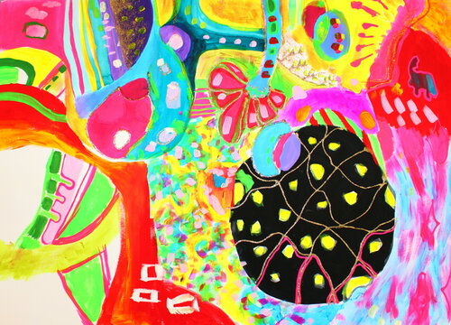 432. Black square circle van Veera Zukova, Schilderij te koop op Singulart