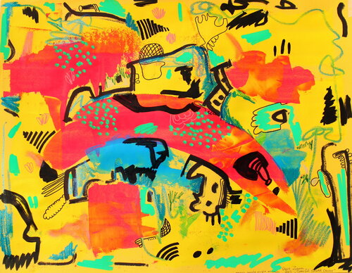 569. Colorful sugar candy de Veera Zukova, Pintura a la venta en Singulart