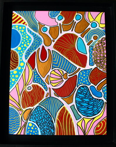 318. Domino: A Mesmerizing Abstract Exploration van Veera Zukova, Schilderij te koop op Singulart