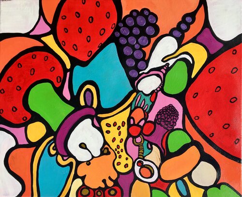 75. Strawberry cake van Veera Zukova, Schilderij te koop op Singulart