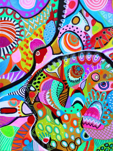 325. Berries in the forest van Veera Zukova, Schilderij te koop op Singulart