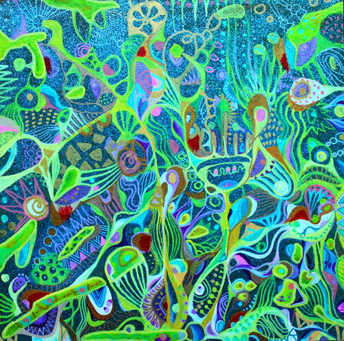 359. Magic sky, nightlife van Veera Zukova, Schilderij te koop op Singulart