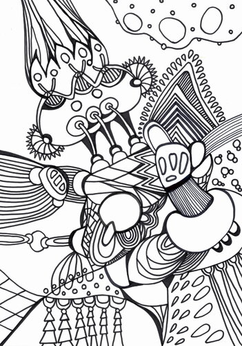 386. Chocolate Cookie: Intricate Abstract Delights par Veera Zukova, Dessin en vente sur Singulart