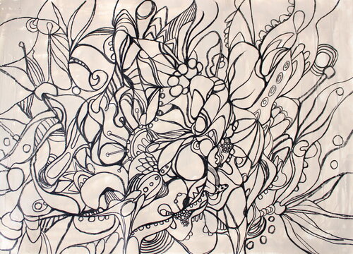 280. Ristretto Cafe: Ethereal Whispers de Veera Zukova, Pintura a la venta en Singulart