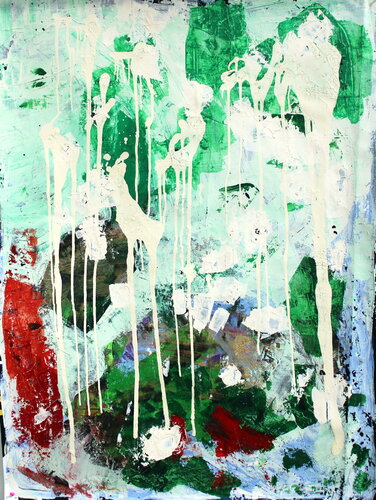 660. Enigmatic Drizzle Nature's Abstract Symphony di Veera Zukova, Pittura in vendita su Singulart