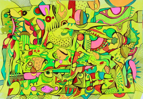 678. Dynamic Flow. Colors in motion par Veera Zukova, Peinture en vente sur Singulart