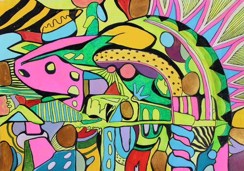 684. Farfalla che alza al volo le ali par Veera Zukova, Peinture en vente sur Singulart