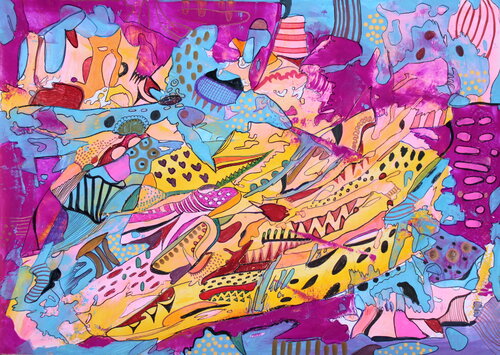 692. Il Primo Sorso di Caffé di Veera Zukova, Pittura in vendita su Singulart