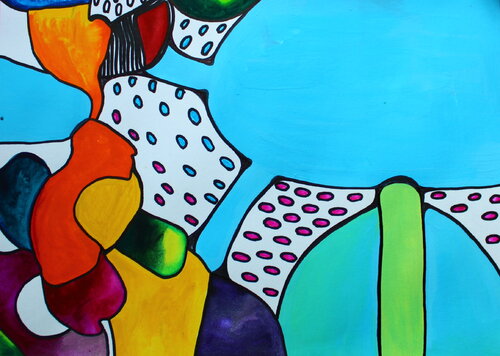 771. Subconscious: Breakthrough into Multicolor and Layered Expression par Veera Zukova, Peinture en vente sur Singulart