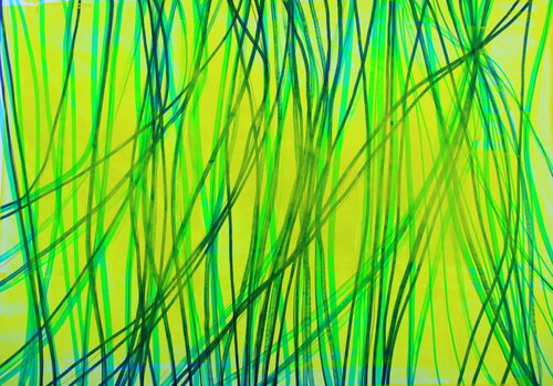 781. Green grass in the Sunlight par Veera Zukova, Peinture en vente sur Singulart