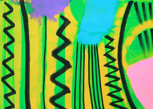 787. The Interplay between Geometry and Spontaneity by Veera Zukova, 油畫 for Sale on Singulart